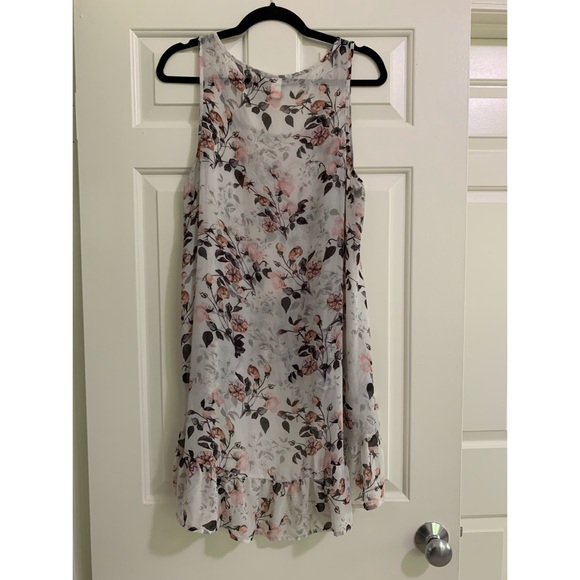 Torrid Hi Lo Floral Ruffle Sheer Tank Top 00 - Picture 2 of 8